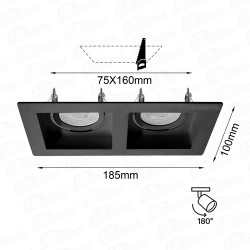 ALT-1201 185X100mm - 180° Derece Hareketli