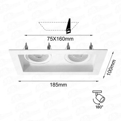 ALT-1204 185X100mm - 180° Derece Hareketli