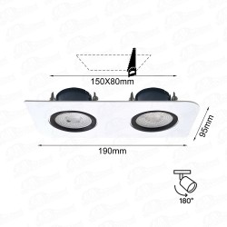 ALT-1205 190X95mm - 180° Derece Hareketli