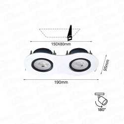 ALT-1207 190X95mm - 180° Derece Hareketli